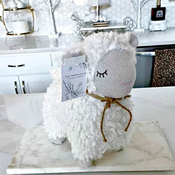 Rachel Ashwell Other - NEW! BOHO FARMHOUSE RESIN & FAUX FUR LARGE LAMB DECOR